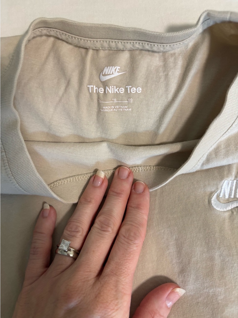 Nike Women's Crewneck Tee in Light Beige
